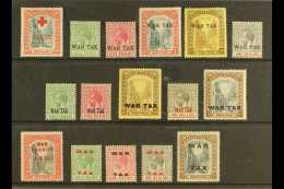 1917-19 "WAR TAX" Overprints, Complete Basic Run, SG 90, 91/5, 96/9, 100, 101, 102/5, Very Fine Mint (16). For... - Other & Unclassified