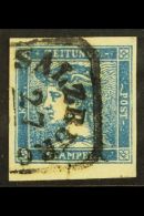 1851 (0.6kr) Blue Newspaper Stamp, Taken As Type II, Michel 6 II, Very Fine Used With Four Good To Huge Margins... - Other & Unclassified