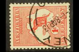 1913-14 1d Red Roo Die I WATERMARK SIDEWAYS Variety, SG 2a, Fine Cds Used, Nice Centering, Fresh. For More Images,... - Andere & Zonder Classificatie