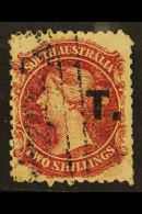 SOUTH ASUTRALIA DEPARTMENTALS "T."  (Treasury) 1868 2s Crimson Carmine, Perf 11½, SG 86, Ovptd "T.", Fine... - Otros & Sin Clasificación