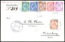 1914 (3 March) Registered Cover Addressed To Germany, Bearing 1913 Skanderberg Complete Set (Michel 29/34) Tied By... - Albanië