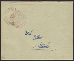 1913 (1 Gr) Cover From Shijak To Durres Franked With Black "Ministeria E Post Teleg E Telefonevet" With A Double... - Albanië