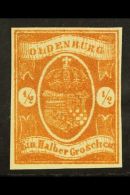 SPERATI FORGERY Oldenburg 1861 ½g Chestnut (his Reproduction A), Very Fine Unused, Without Backstamp. For... - Non Classificati
