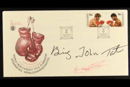 BOXING - BIG JOHN TATE SIGNED COVER 1979 Bophuthatswana Illustrated World Heavyweight Title Eliminator FDC Bearing... - Ohne Zuordnung