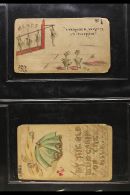 HAND ILLUSTRATED POSTAL CARDS 1884/7 Fabulous Collection Of Hand Painted Postcards With A Wealth Of Social History... - Andere & Zonder Classificatie