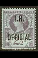 OFFICIALS 1892 2½d Purple/blue, I.R. OFFICIAL, SG O14, Fine Mint. For More Images, Please Visit... - Other & Unclassified