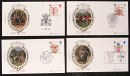 1984 Small Benham Silk FDC's - Complete Year Set - (36 Covers) For More Images, Please Visit... - Other & Unclassified