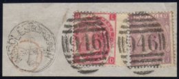 1865-67 3d & 6d Plate 5, SG 92 & 97, Fine Used On Piece,"946" (2) For More Images, Please Visit... - Sonstige & Ohne Zuordnung