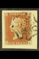 1841 1d Red-brown, Lettered "HL", Used Tied To Piece With Neat MX For More Images, Please Visit... - Andere & Zonder Classificatie