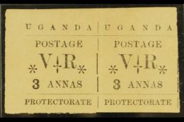 1896 3a Black, SG 57, Fine Unused Horizontal Pair (2 Stamps) For More Images, Please Visit... - Oeganda (...-1962)
