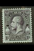 1928 10s Purple And Blue SG 186, Vf Mint. For More Images, Please Visit... - Turks- En Caicoseilanden