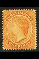 1882-85 1d Orange-brown Wmk Reversed, SG 55, Vfm, Fresh For More Images, Please Visit... - Turks And Caicos