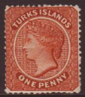 1881 1d Brown-red Wmk Crown CC SG.50 Fine Mint For More Images, Please Visit... - Turks- En Caicoseilanden