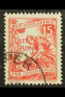 ZONE B 1953 15d Scarlet TYPE II, Sass 79/I, Vfu, Raybaudi Cert For More Images, Please Visit... - Otros & Sin Clasificación