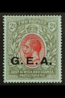 1921 2r Red & Black On Blue "G.E.A." Opt, SG 66, Fine Mint For More Images, Please Visit... - Tanganyika (...-1932)