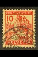 1915 "Pro Juventute" 10c Girl From Lucerne (Mi 129, SG J2) VFU. For More Images, Please Visit... - Other & Unclassified