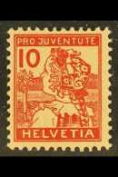 1915 "Pro Juventute" 10c Girl From Lucerne (Mi 129, SG J2) VFM. For More Images, Please Visit... - Altri & Non Classificati