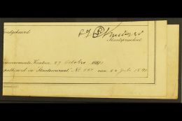 PAUL KRUGER Signature On Part Of 1891 Document. For More Images, Please Visit... - Unclassified