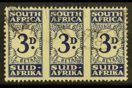 P.DUE 1943-44 3d Indigo, SG D33, Very Fine Used (3 Strip) For More Images, Please Visit... - Unclassified