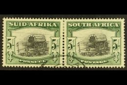 1947-54 5s Black & Deep Yellow-green, SG 122a, Horiz Pair VFU. For More Images, Please Visit... - Unclassified