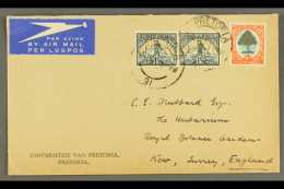 1941-8 1½d "Blob In Headgear" SG 87b Pair Used On Cover For More Images, Please Visit... - Sin Clasificación