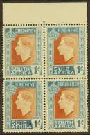 1937 1s Coronation HYPHEN OMITTED,SG 75a,within Marg NHM BLK Of 4 For More Images, Please Visit... - Unclassified