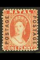 NATAL 1870-73 1d Bright Red, SG 60, VFM. For More Images, Please Visit... - Unclassified