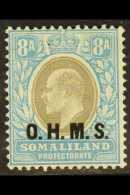 OFFICIAL 1904-05 8a Grey-black And Pale Blue, SG O13, VFM For More Images, Please Visit... - Somalilandia (Protectorado ...-1959)
