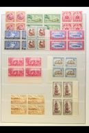 1952 Complete Definitive Set, SG 219/28, In NHM Blocks Of 4. (40) For More Images, Please Visit... - Samoa