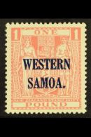 1935-42 £1 Pink Postal Fiscal, SG 192, Very Fine Mint For More Images, Please Visit... - Samoa