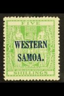 1935-42 5s Green Postal Fiscal, SG 190, Never Hinged Mint For More Images, Please Visit... - Samoa