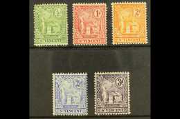 1907-08 Badge Complete Set, SG 94/98, Fine Mint (5) For More Images, Please Visit... - St.Vincent (...-1979)