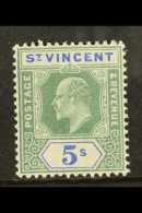 1902 5s Green And Blue, SG 84, Very Fine Mint. For More Images, Please Visit... - St.Vincent (...-1979)