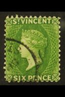 1883 6d Bright Green, Wmk CA, SG 44, Vf Used. For More Images, Please Visit... - St.Vincent (...-1979)