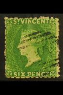1880 6d Bright Green, Wmk Star, SG 30, Fine Used. For More Images, Please Visit... - St.Vincent (...-1979)