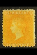 1869 4d Yellow, Perf 11 To 12½ SG 12, Good Mint Part Og. Cat £350 For More Images, Please Visit... - St.Vincent (...-1979)