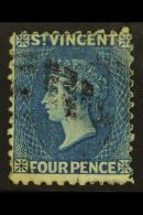 1862 4d Deep Blue, SG 6, Fine Used. For More Images, Please Visit... - St.Vincent (...-1979)
