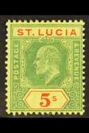 1904-10 5s Green & Red On Yellow, SG 77, Fine Mint, Fresh For More Images, Please Visit... - St.Lucia (...-1978)