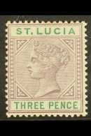 1886-87 3d Dull Mauve & Green, SG 40, Fine Mint For More Images, Please Visit... - St.Lucia (...-1978)