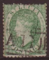 1863 6d Emerald-green Wmk Reversed, SG 8x, Fine Used For More Images, Please Visit... - St.Lucia (...-1978)