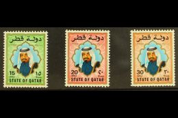 1987 Shaikh Khalifa High Values Set, SG 804/06, NHM. (3) For More Images, Please Visit... - Qatar