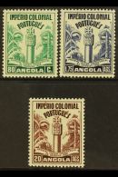 ANGOLA 1938 Colonial Tour Set, SG 410/12, Afinsa 276/78, Vfm (3) For More Images, Please Visit... - Andere & Zonder Classificatie