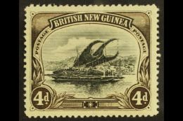 1901-05 4d Black And Sepia, Wmk Horiz, SG 5, Fine Mint. For More Images, Please Visit... - Papua New Guinea