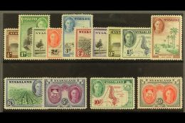 1945 KGVI Definitives Complete Set, SG 144/57, VFM. (14) For More Images, Please Visit... - Nyasaland (1907-1953)