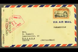 1941 Censor Air Cover To Switzerland Bearing 5s P13x11½, SG 59 For More Images, Please Visit... - Nigeria (...-1960)