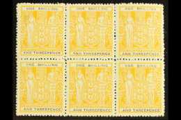 POSTAL FISCAL 1940-58 1s3d,SG F192,vfm (five NHM) BLOCK Of 6 For More Images, Please Visit... - Other & Unclassified