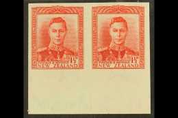 1938-44 1½d Scarlet, SG 608, Marginal IMPERF PROOF PAIR, NHM (2) For More Images, Please Visit... - Andere & Zonder Classificatie