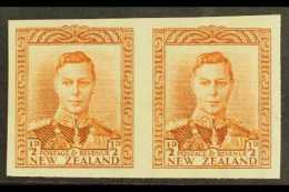1938-44 ½d Orange-brown (SG 604) NHM IMPERF PROOF PAIR (2) For More Images, Please Visit... - Other & Unclassified