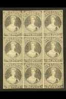 1906 2d Chalon Hausburg Reprints In Black On Card, Block Of 9 For More Images, Please Visit... - Other & Unclassified