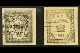 1891 & 1897 Postage/Treasury "Free" Franks, Used (2 Cut Outs) For More Images, Please Visit... - Andere & Zonder Classificatie